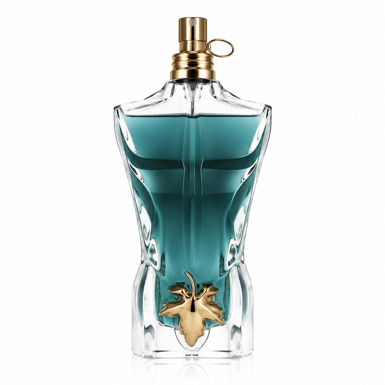 Jean Paul Galtier Le Beau Eau de Toilette. Classic Galtier bottle for men. Turquoise with a gold leaf in the lower abdomen. 125ml  