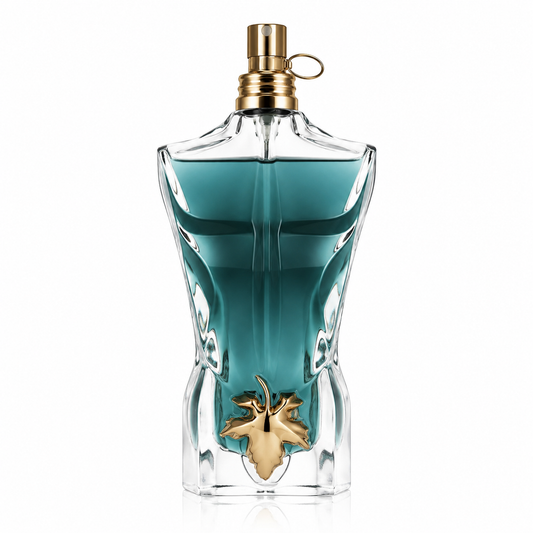 Jean Paul Galtier Le Beau Eau de Toilette. Classic Galtier bottle for men. Turquoise with a gold leaf in the lower abdomen. 125ml  