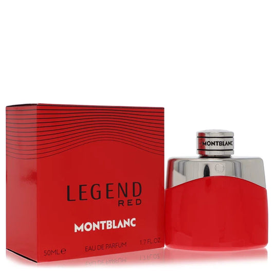 Montblanc Legend Red – bold citrus woody scent in striking red bottle with silver accents. 50ml