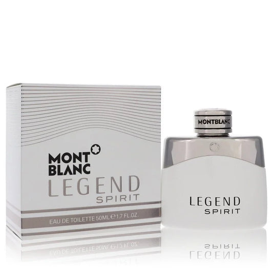 Montblanc Legend Spirit – crisp fresh woody scent in elegant white bottle with silver details. 50ml