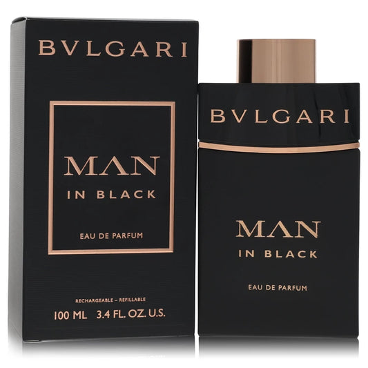 Bulgari Man in Black Eau de Parfum  refillable packaging on a white background 100ml 