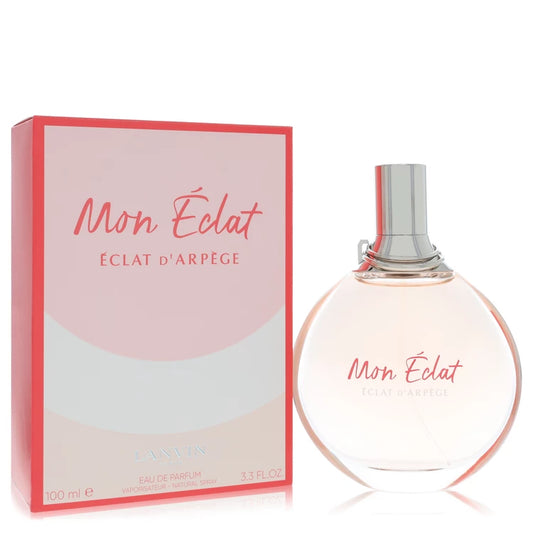 Mon Eclat perfume bottle and packaging on a white background 100ml