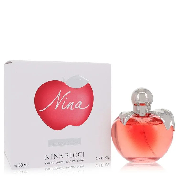 Nina Ricci Nina perfume bottle refillable and packaging on a white background 80ml