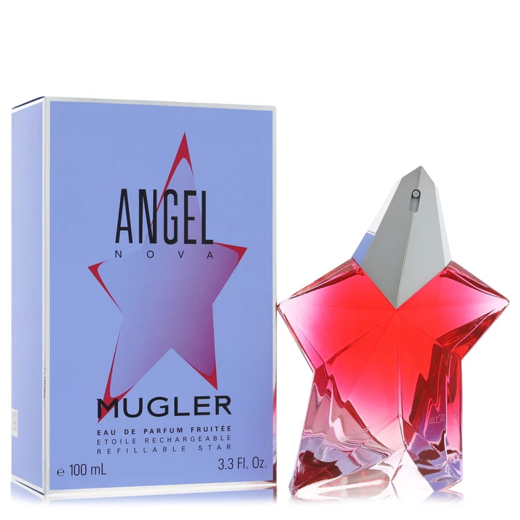 Mugler Angel Nova perfume bottle and packaging on a white background 100ml