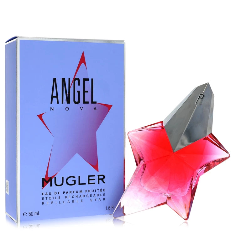 Mugler Angel Nova perfume bottle and packaging on a white background 50ml