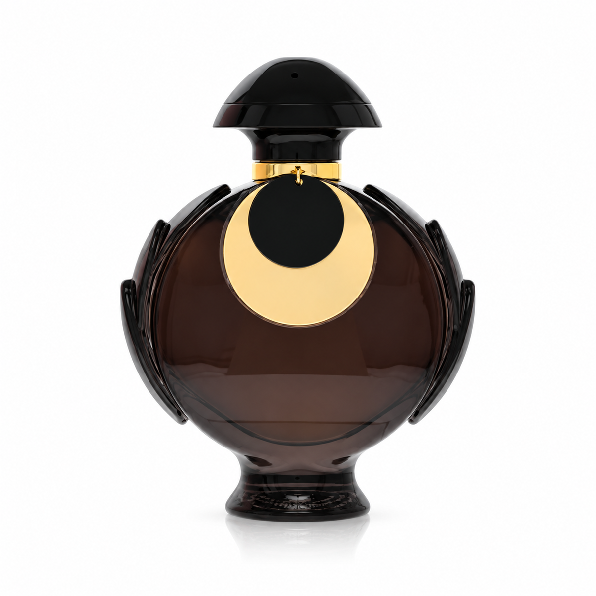 Paco Rabanne Olympea Absolu Parfum Intense for women, luxurious gold fragrance bottle featuring luminous apricot, elegant jasmine and addictive vanilla notes 80ml