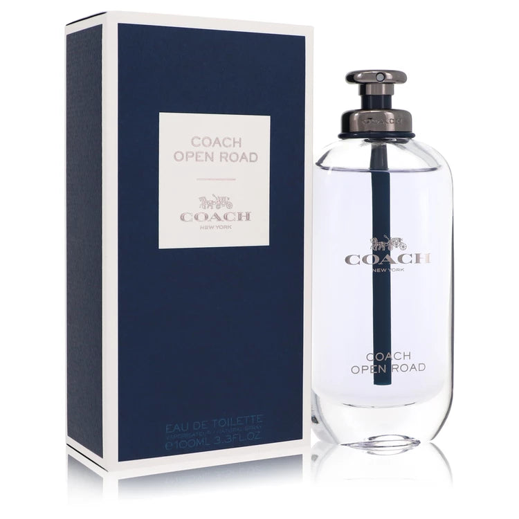 Coach Open Road perfume bottle and packaging on a white background 100ml