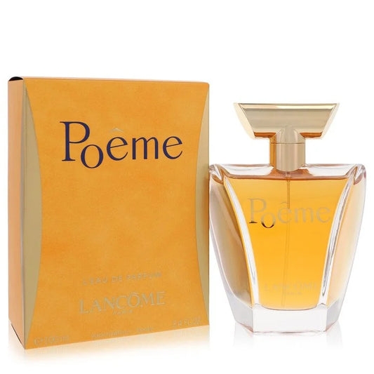 Lancome Poême perfume – rich floral oriental fragrance in golden bottle. 100ml