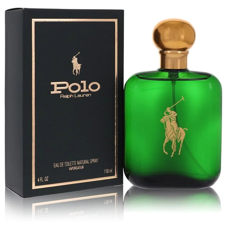 Green Polo Ralph Lauren perfume bottle with packaging on a white background 120ml