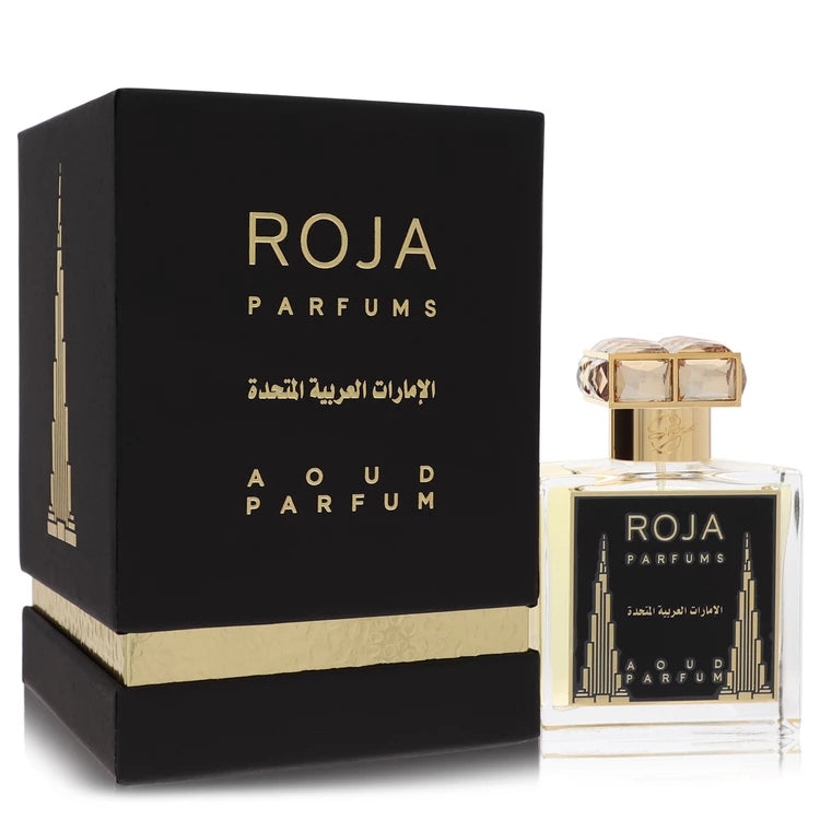 Roja United Arab Emirates Parfum luxury unisex fragrance featuring precious oud, Rose de Mai, jasmine, frankincense, warm spices and rich amber accords.
50ml