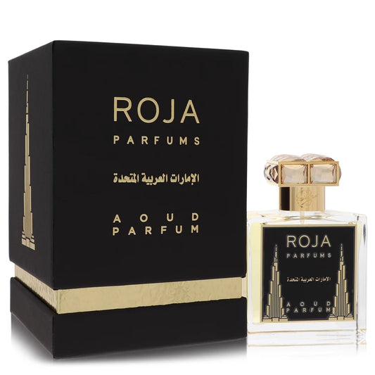 Roja United Arab Emirates Parfum luxury unisex fragrance featuring precious oud, Rose de Mai, jasmine, frankincense, warm spices and rich amber accords.
50ml
