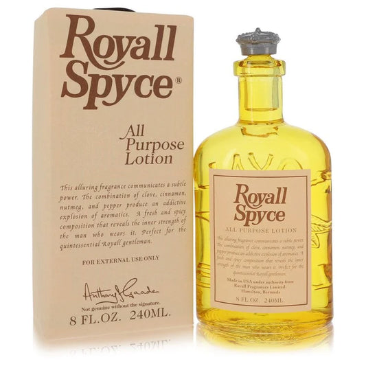 Bottle of Royall Spyce Eau de Toilette 240ml with spice accents and vintage Caribbean-inspired design
