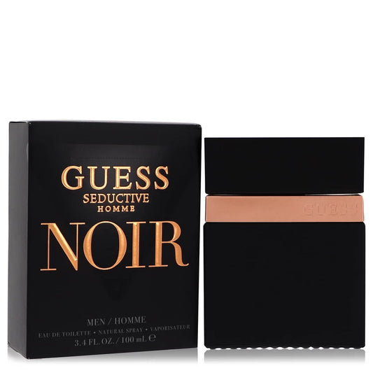 Guess Seductive Homme Noir perfume packaging on a white background 100ml