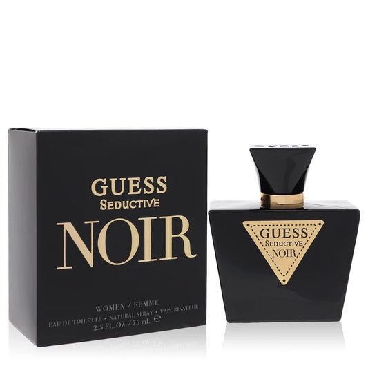Guess Seductive Noir perfume bottle and packaging on a white background 75ml