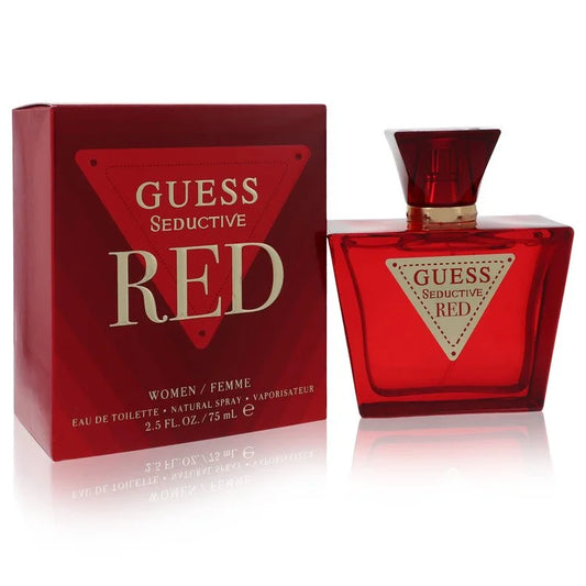 Guess Seductive Red perfume bottle and packaging on a white background 75ml