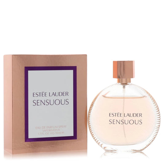 Estée Lauder Sensuous perfume bottle and packaging on a white background 50ml