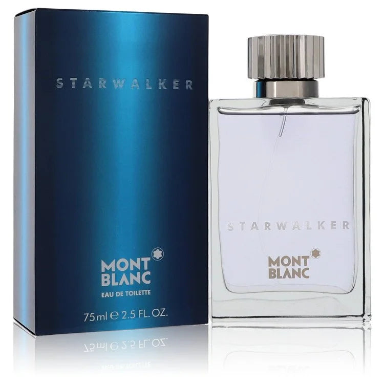 Montblanc Starwalker – modern spicy woody fragrance in clear glass bottle with silver floating cap 75ml