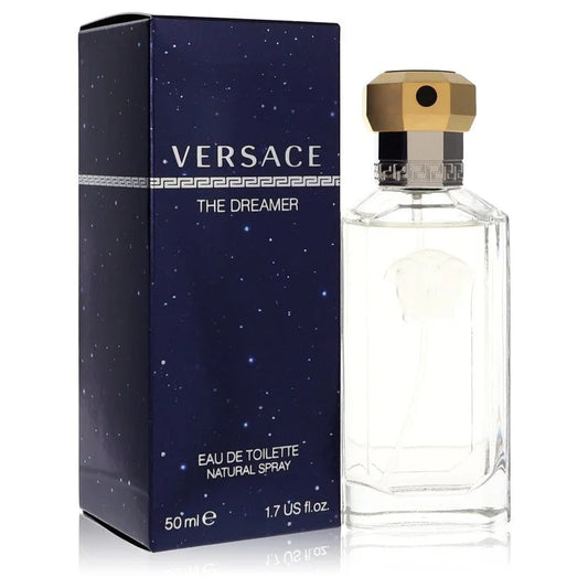 Versace The Dreamer – romantic aromatic cologne in frosted glass bottle with gold cap. 50ml