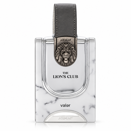 Armaf The Lion's Club Valer Eau de Parfum 100ml, sophisticated woody aromatic fragrance featuring bergamot, mint, lavender, sandalwood and amber 100ml
