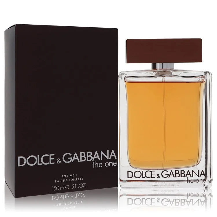 Dolce & Gabbana The One for Men – warm spicy tobacco fragrance in amber glass bottle with sleek black cap. 150ml