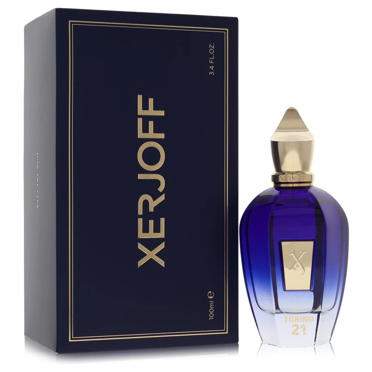 Xerjoff Torino21 Eau de Parfum unisex luxury niche fragrance featuring refreshing mint, sparkling lemon, aromatic basil, lavender, rosemary and clean musk. 100ml