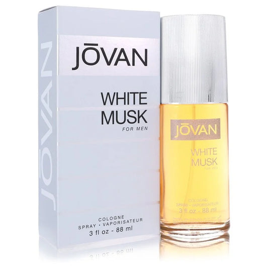 Jovan White Musk cologne bottle and packaging on a white background 90ml