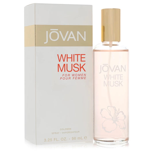 Jovan White Musk perfume bottle and packaging on a white background 96ml
