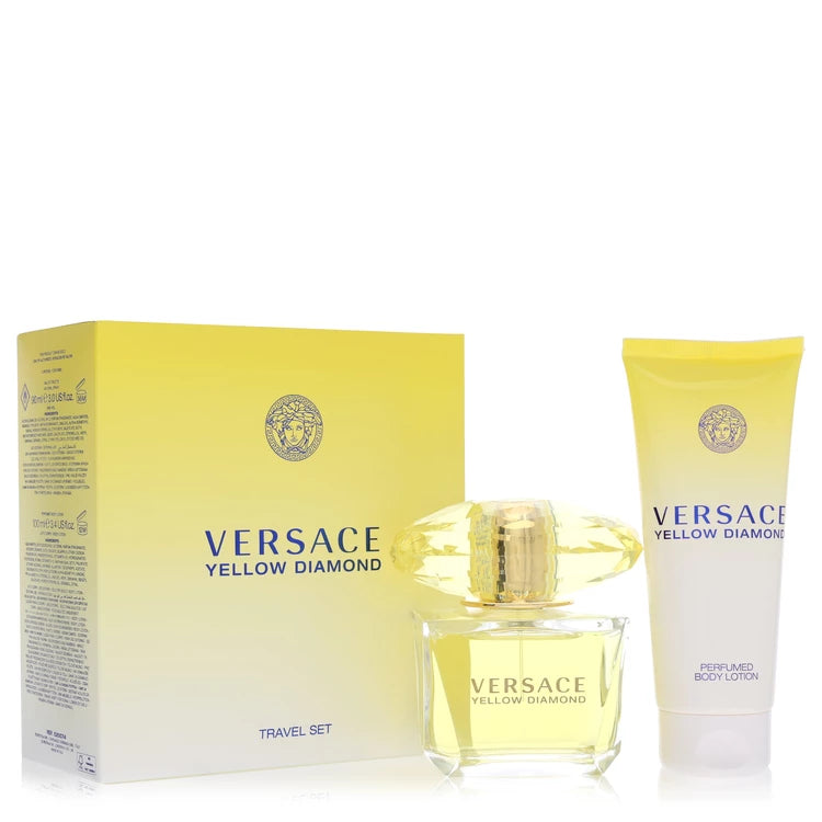 Versace Yellow Diamond Gift Set with 90ml Eau de Toilette and 100ml Body Lotion at Scent Haven